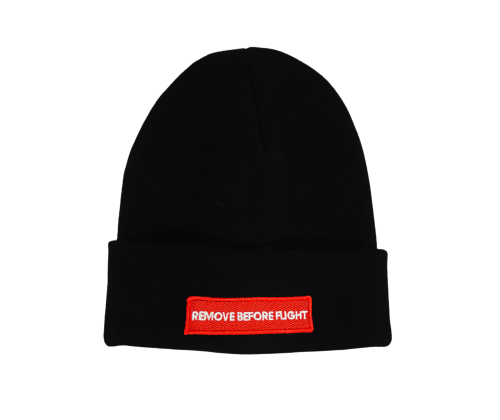Czapka zimowa lotnicza - Aviation beanie hat - lotnictwo - militaria - aviation - Czarna - black