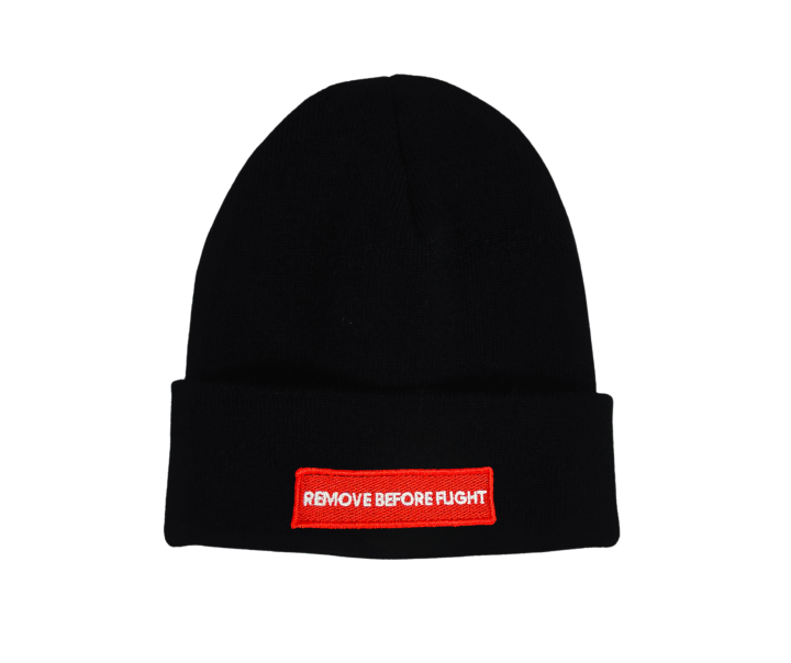 Czapka zimowa lotnicza - Aviation beanie hat - lotnictwo - militaria - aviation - Czarna - black