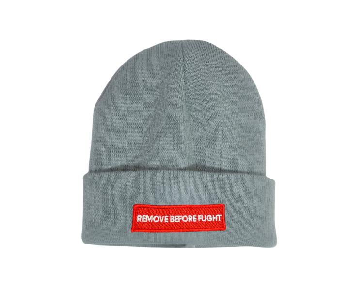 Czapka zimowa lotnicza - Aviation beanie hat - lotnictwo - militaria - aviation - szara- Gray