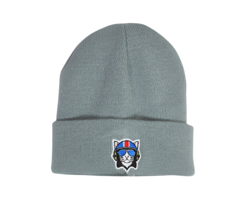 Czapka zimowa lotnicza - Aviation beanie hat - lotnictwo - militaria - aviation - szara - gray