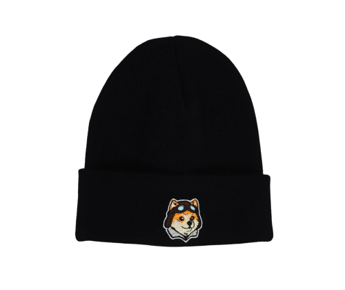 Czapka zimowa lotnicza - Aviation beanie hat - lotnictwo - militaria - aviation - czarna- black