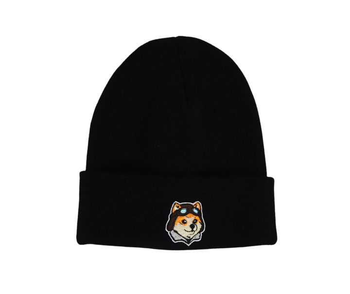 Czapka zimowa lotnicza - Aviation beanie hat - lotnictwo - militaria - aviation - czarna- black