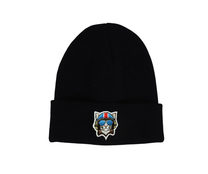 Czapka zimowa lotnicza - Aviation beanie hat - lotnictwo - militaria - aviation - czarna - balck