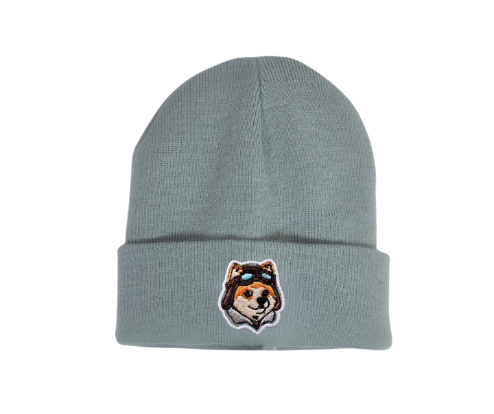 Czapka zimowa lotnicza - Aviation beanie hat - lotnictwo - militaria - aviation - szara-gra