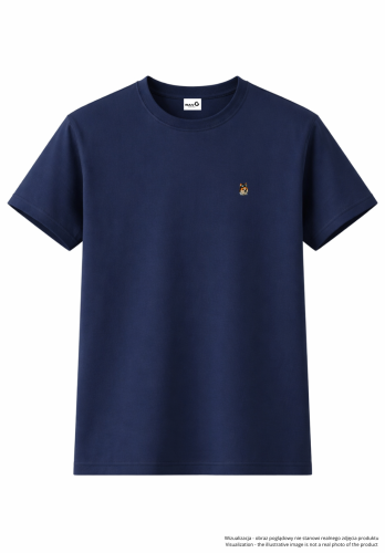Minimalist aeronaut akita T-shirt - Navy.png