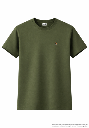 Minimalist aeronaut akita T-shirt - green.png