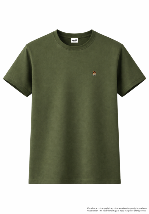 Minimalist aeronaut akita T-shirt - green.png