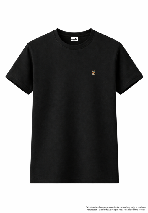 Minimalist aeronaut akita T-shirt - black.png