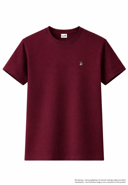 Minimalist aeronaut akita T-shirt - Bordo.png