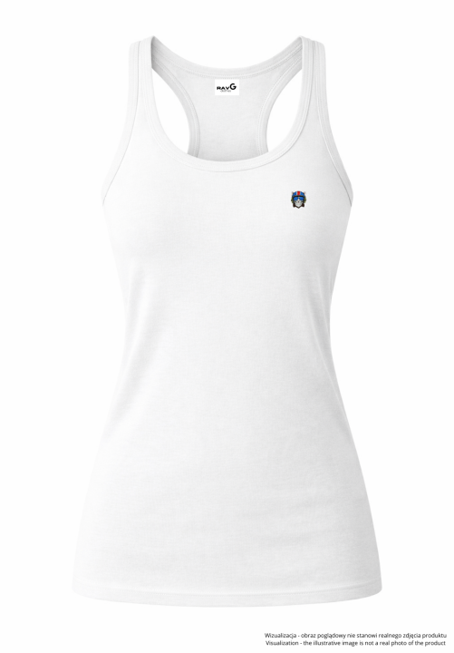 Minimalist pilot cat female tank top -white.png