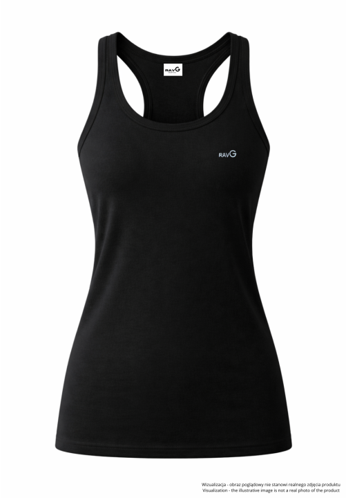 Minimalist ravG female tank top - Black.png