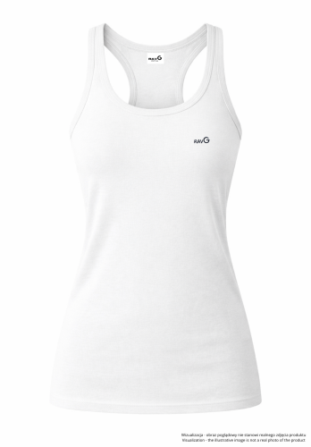 Minimalist ravG female tank top - White.png