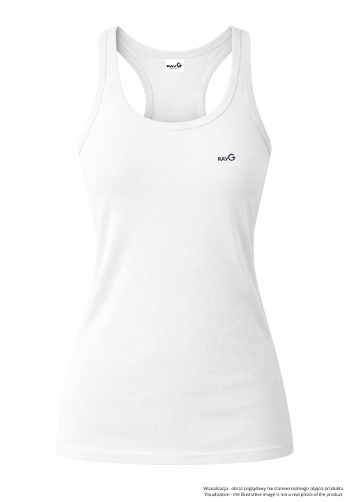 Minimalist ravG female tank top - White.png